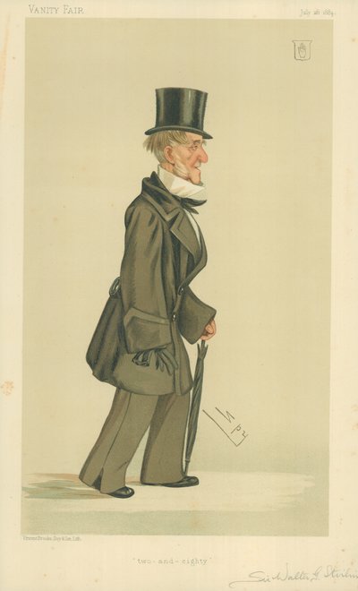 Sir Walter George Stirling, ottantadue anni, 26 luglio 1884, caricatura di Vanity Fair da Leslie Matthew Ward